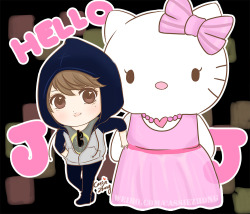 tvxqjyjfanarts:    [Fanart] Jaejoong & Hello Kitty : HELLO