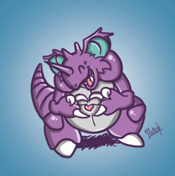 italiux:  Third Batch Commissions #002Nidoking making a heart