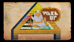 Wake Up - title card design and color by Derek Ballard art