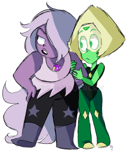 But liSTEn Peridot absentmindedly clinging to Ame the way Pearl