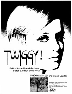 Twiggy - When I Think of You ad. 1967  twiggy may 1967 by Al