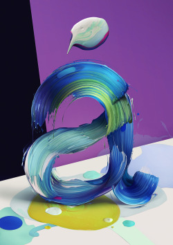 itscolossal:  Painted Typography by Pawel Nolbert