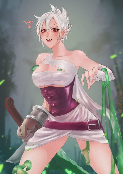 yunzcafe:    Ooohohoho.. :p2/2 Reward for February content. https://www.patreon.com/posts/4833612Riven anddd… z..a..c??(lol) from League of legends :)Support me on Patreon > https://www.patreon.com/yunzMy patrons will get :★  Access to patron