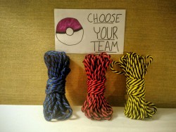 agreeableagony:  At the Geeky Kink Event. Pokemon themed bondage