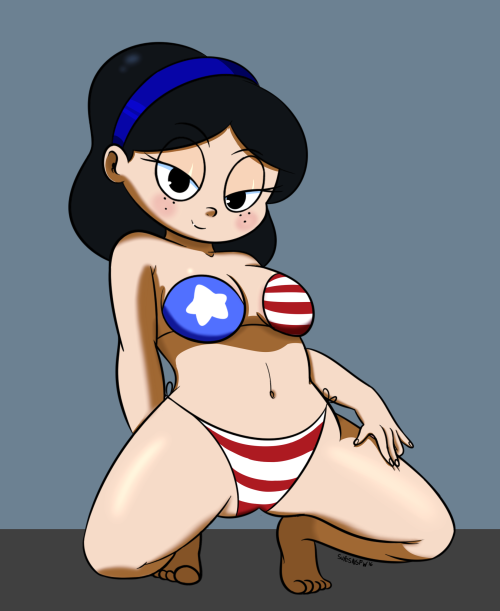 superionnsfw:  4th of July Special: Anya Borzakovskaya Granted, by the time I’ve uploaded Independence Day is done with, but there’s probably one part of America where the party hasn’t finished. So for today, I felt like drawing something special