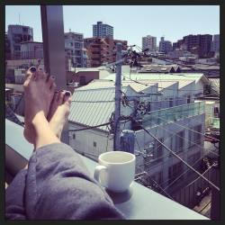 Coffee on my Tokyo balcony. ☕️ (at Shibuya, Tokyo)