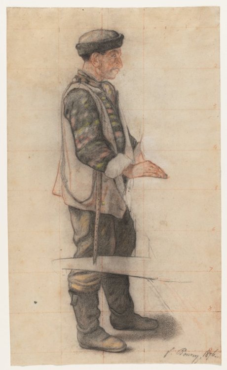 cma-drawing:The Stretcher Bearer (Study for “Le Couvreur tombé”),