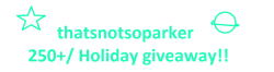 thatsnotsoparker:  Hey everyone I am doing a giveaway because