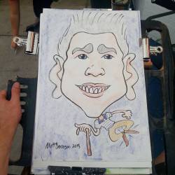 Drawing caricatures at Dairy Delight. Come by, get ice cream,