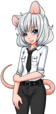 A commission for Matthew of his cute mousey OC Sonya Alvirez,