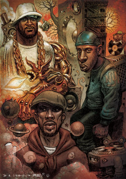 danlish1:  Illustration for Bonafide Mag 90′s Rap special.