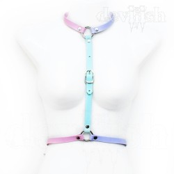 devil666ish:  Pastel harness#leather#pink#purple#hear#harness#studded#choker#devil666ish#avantgardejapan#devilish