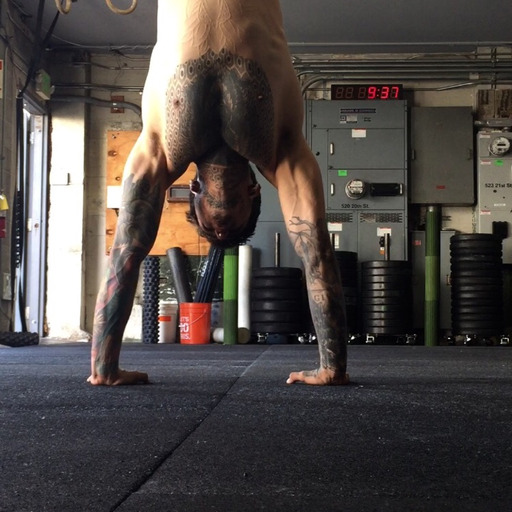 barbellsandspinach:  Weighted pup ups to start my morning!  