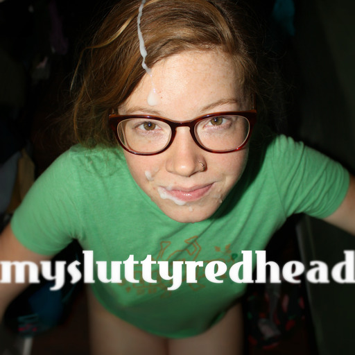 mysluttyredhead:  My Slutty Redhead takes a facial