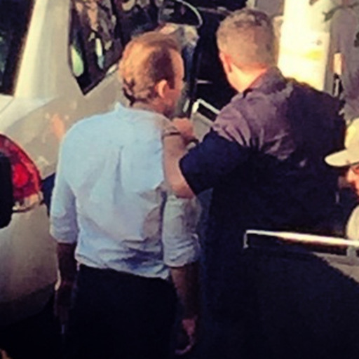 ocaannews:  January 8: Alex and Scott on the set of Hawaii Five-0.