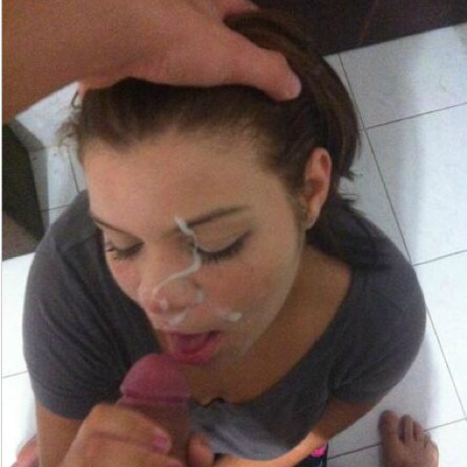 cum-thirsty-whores:  facialandcum:  He cums on her face then