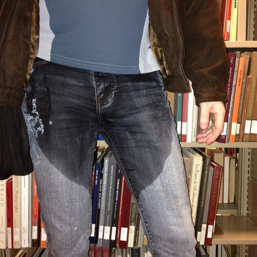 soggypants2:  Peeing through my already wet jeans into a public