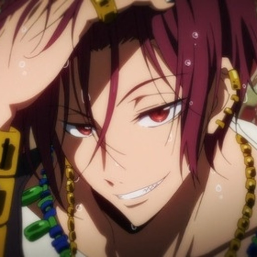 swim-like-a-shark:  Rin looked down, before grinning a little.