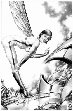 superheropinups:  The Wasp by Jay Anacleto 