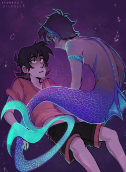 had to draw some mermaid au bc I haven’t drawn mermaids in