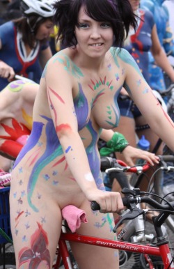 nudeexercise:  Nude Bike Rally