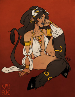 saltyconch:  Pin up commission of the client’s character, Theophania!