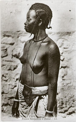 Senegalese girl from a vintage postcard.