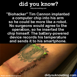 did-you-kno:  “Biohacker” Tim Cannon implanted a