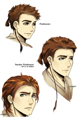 yukipri: Obi-Wan Kenobi, through the ages. Or practice doodling