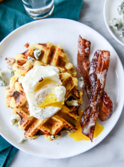 dietkiller:  Bacon Blue Cheese Mashed Potato Waffles