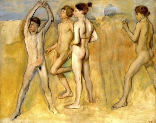 artistas-homoerotismo:  newloverofbeauty:  Edgar Degas:  Exercice