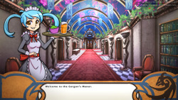  Gorgon’s Manor lobby concept art with Sophie greeting