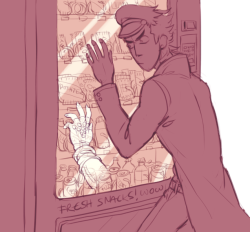 dinkythings:  alternative college AU jotaro…… we all know