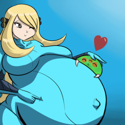 theredghost:  pregomedia:  Pregnant Samus  Why is Samus always