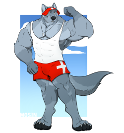 mosinmakes:Commission for DaltEnigma of his hunky lifeguard boofer