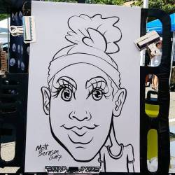 Doing caricatures at the Central Flea in Central Square today!