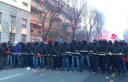 xmayoradamwestx:  NOW! Antifascist militants in Cremona, Italy.