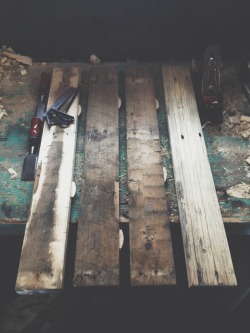 relicwoodco:  Joinery on the rough sawn reclaimed lumber for