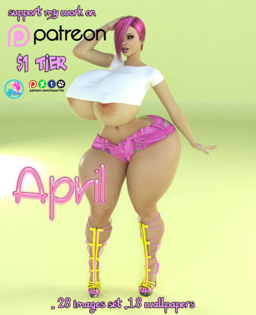supertitoblog:  Thank you guys for your support. This is the set for April of My OC April She one of my old characters that has been revamp for 2017. You can check out this old pic of her back in 2013 http://supertito.deviantart.com/art/April-3mix-3677849