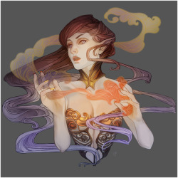 awesomedigitalart:  Spellweaver by juuhanna 