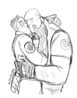 catbountry:  wishfulsketching:  Heavy/Medic sketches that I will