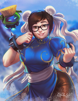 amberharrisart:Continuing my Cross-Overwatch series with a Mei
