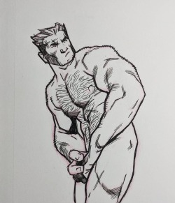 adamgraphite:Naked Wolverine again..  #inktober2018 https://www.instagram.com/p/Bou40kBAnrl/?utm_source=ig_tumblr_share&igshid=us64tpkucydv