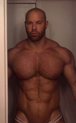 oxyparis:  Sexy hairy chest   Mounds of muscles and great pecs