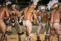 Rapa Nui men, photographed at the Festival de las Artes del Pacifico