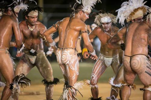 Rapa Nui men, photographed at the Festival de las Artes del Pacifico in 2016, by Steve Hardy.   