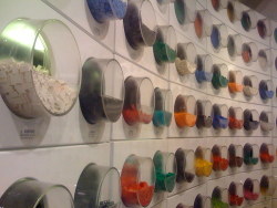 lego wall at the LEGO Imagination center!