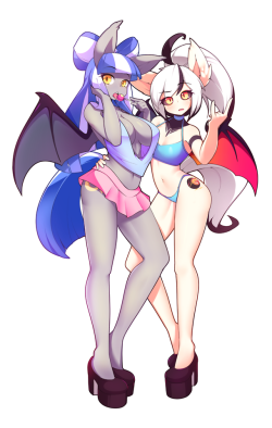 tewitochi:Winged cuties of the night(club)!~//Commission for