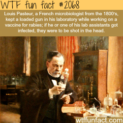 wtf-fun-factss:  Louis Pasteur, a French microbiologist - WTF