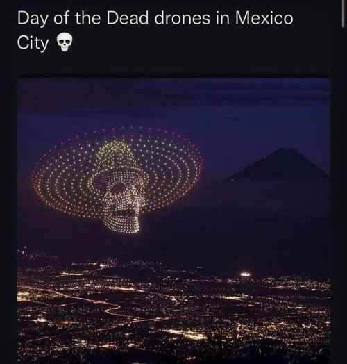 Day of the dead drones in Mexico City. #Mexico #DayOfTheDead